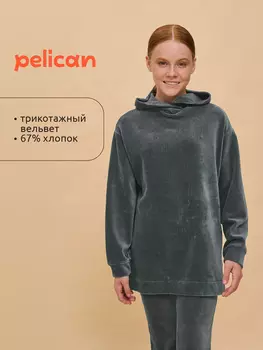 Толстовка, худи для девочек Pelican, Зеленый