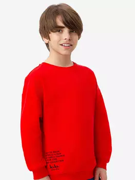 Толстовка красная с принтом Button Blue, Красный