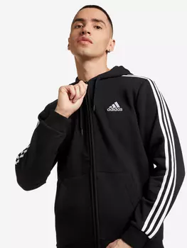 Толстовка мужская adidas Essentials Fleece 3-Stripes, Черный, размер 56-58