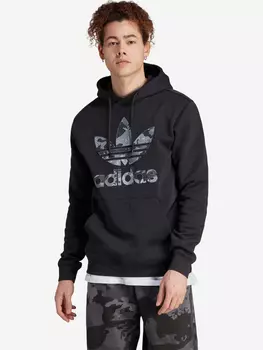 Толстовка мужская Adidas Sweatshirt Camo Infill Hdy, Черный