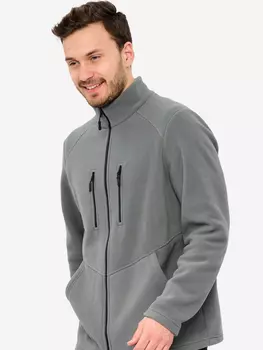 Толстовка на молнии флисовая кофта IRONCUST, Серый