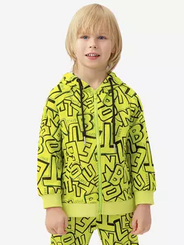 Толстовка на молнии с буквенным принтом салатовая Button Blue, Зеленый