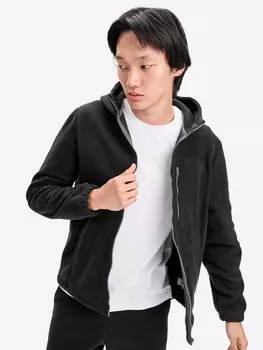 Толстовка теплая на молнии с капюшоном pointhit, Черный