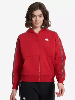 Толстовка женская оверсайз Kappa, Красный