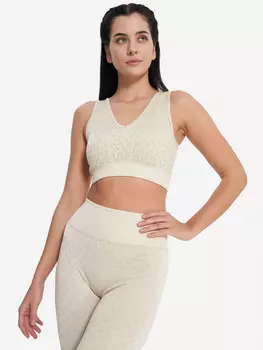 Топ бра спортивный Demix HighFlow Seamless Longline, Бежевый