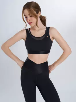 Топ бра спортивный Sensana, Черный