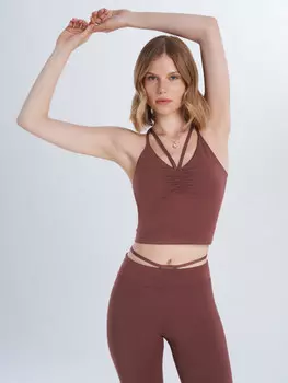 Топ бра спортивный Sensana, Коричневый
