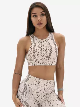 Топ бра женский спортивный с чашечками BARKA, Белый