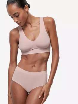 Топ на широких бретелях с V- образным вырезом belle you, Розовый