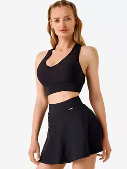 Топ спортивный FITBOMB Eva в рубчик, Черный