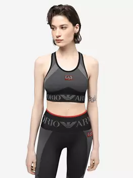 Топ спортивный женский EA7 Sport Bra, Черный