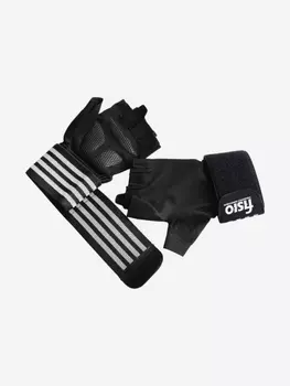 Тренировочные перчатки спортивные без пальцев для тренировок, Черный