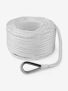 Трос, конец якорный Skipper плетеный, 12мм*50м, нейлон, белый, Белый
