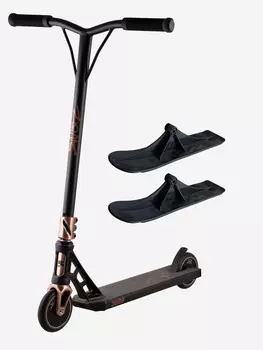 Трюковый Самокат с Лыжами SNOZ "Jump", Черный (2023), Черный