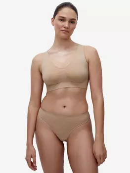 Трусы слипы со средней посадкой belle you, Бежевый