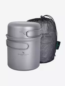 Котелок Boundless Voyage титановый, 1100 и 400 мл, Серебряный