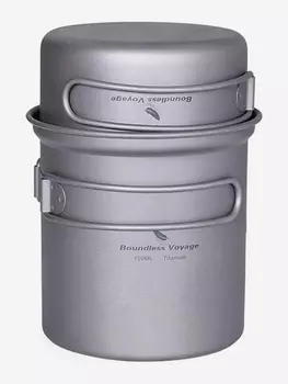 Котелок Boundless Voyage титановый, 750 и 300 мл, Серебряный