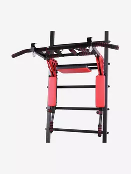 Турник-Брусья-Пресс 3в1 "Мультихват" Усиленный Sportlim "Черно-красный" на шведскую стенку, Черный