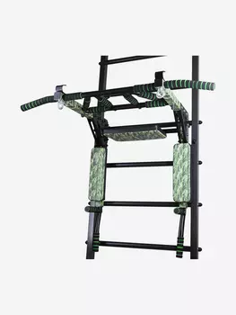 Турник-Брусья-Пресс 3в1 "Мультихват" Усиленный Sportlim "Камуфляж" на шведскую стенку, Зеленый