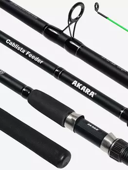 Удилище штекерное стеклопластиковое фидерное 3 колена Akara Cablista (50-100-150 гр.) 3,9 м, Мультицвет
