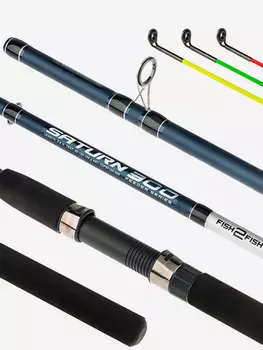 Удилище штекерное стеклопластиковое фидерное 3 колена Fish2Fish Saturn Feeder (90-120-150) 3,6 м, Мультицвет