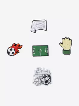 Украшение для обуви Crocs Jibbitz Big Time Soccer, Мультицвет, размер Без размера