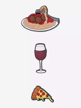 Украшение для обуви Crocs Jibbitz Italian Dinner, Мультицвет, размер Без размера