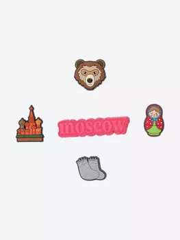 Украшение для обуви Crocs Jibbitz Moscow, Мультицвет, размер Без размера