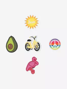 Украшение для обуви Crocs Jibbitz Sunny Days 5 Pack, Мультицвет, размер Без размера