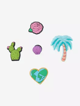Украшение для обуви Crocs Jibbitz Tropical Luv, Мультицвет, размер Без размера