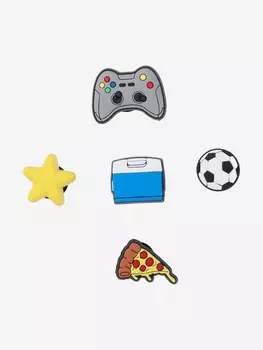 Украшение для обуви Crocs Soccer All Star 5 Pack, Мультицвет, размер Без размера