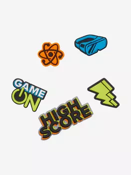 Украшение для обуви Crocs Super Gamer 5 Pack, Мультицвет, размер Без размера