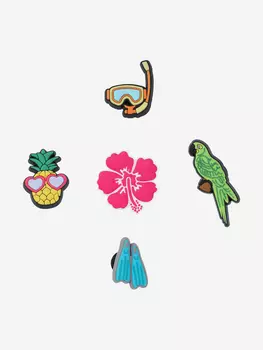 Украшение для обуви Crocs Tropical Resort 5 Pack, Мультицвет, размер Без размера