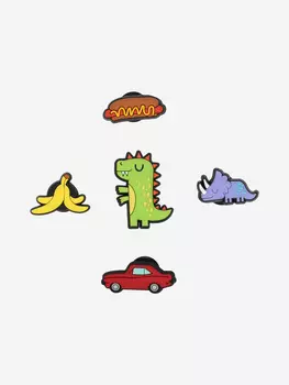 Украшение для обуви Crocs Young Boy Cartoons 5 Pack, Мультицвет, размер Без размера
