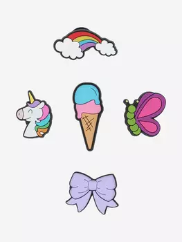 Украшение для обуви Crocs Young Girl Cartoons 5 Pack, Мультицвет, размер Без размера