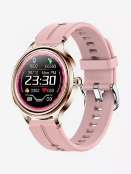 Умные часы CheckME Smart CMSKM05GP с календарем, счетчиком калорий, пульсометром, 38mm, розовый, Розовый