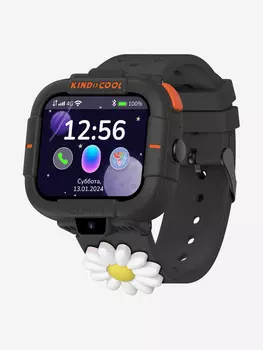 Умные часы детские Elari KidPhone Маша и Медведь, Черный