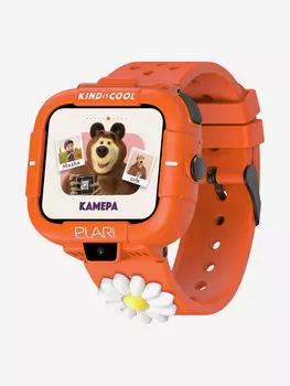 Умные часы детские Elari KidPhone Маша и Медведь, Оранжевый