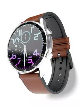 Умные смарт часы фитнес-браслет CGWatch Classic, CaseGuru, Коричневый