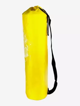 Универсальная сумка чехол для коврика для фитнеса и йоги Чакры размер 16 х 70 см (жёлтый), Желтый