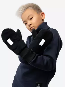 Варежки флисовые для мальчиков bodo, Черный