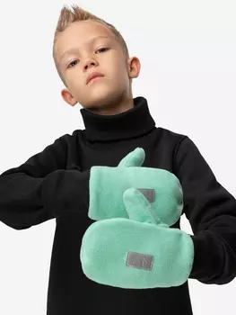 Варежки флисовые для мальчиков bodo, Зеленый