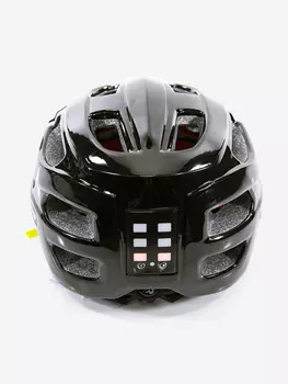 Велошлем ROCKBROS черный с встроенным фонарем, Черный