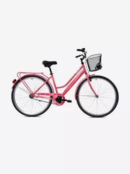 Велосипед CAPRIOLO CITY AMSTERDAM LADY (FIX), рама сталь 18'', колёса 28'' (розовый), Розовый