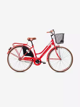 Велосипед CAPRIOLO CITY AMSTERDAM LADY (FIX), рама сталь 18'', колёса 28'' (красный), Красный
