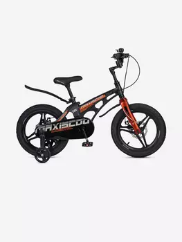 Велосипед детский Maxiscoo COSMIC Deluxe 16'', мерцающий графит, 2025, Черный