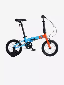 Велосипед Детский Складной Maxiscoo S007 PRO 14'' Синий с Оранжевым (2024), Мультицвет