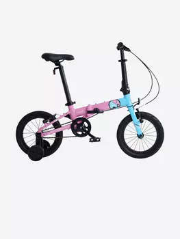 Велосипед Детский Складной Maxiscoo S007 PRO 14'' Розовый с Синим (2024), Мультицвет