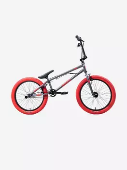 Велосипед подростковый Stark Madness BMX 3 темно-серый матовый/красный/красный, Серый
