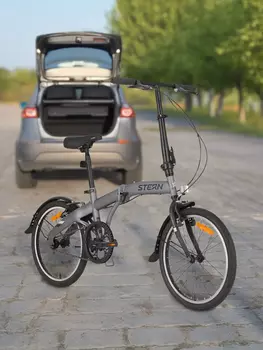 Велосипед складной Stern Compact 1.0 20", собран на 98%, Серый